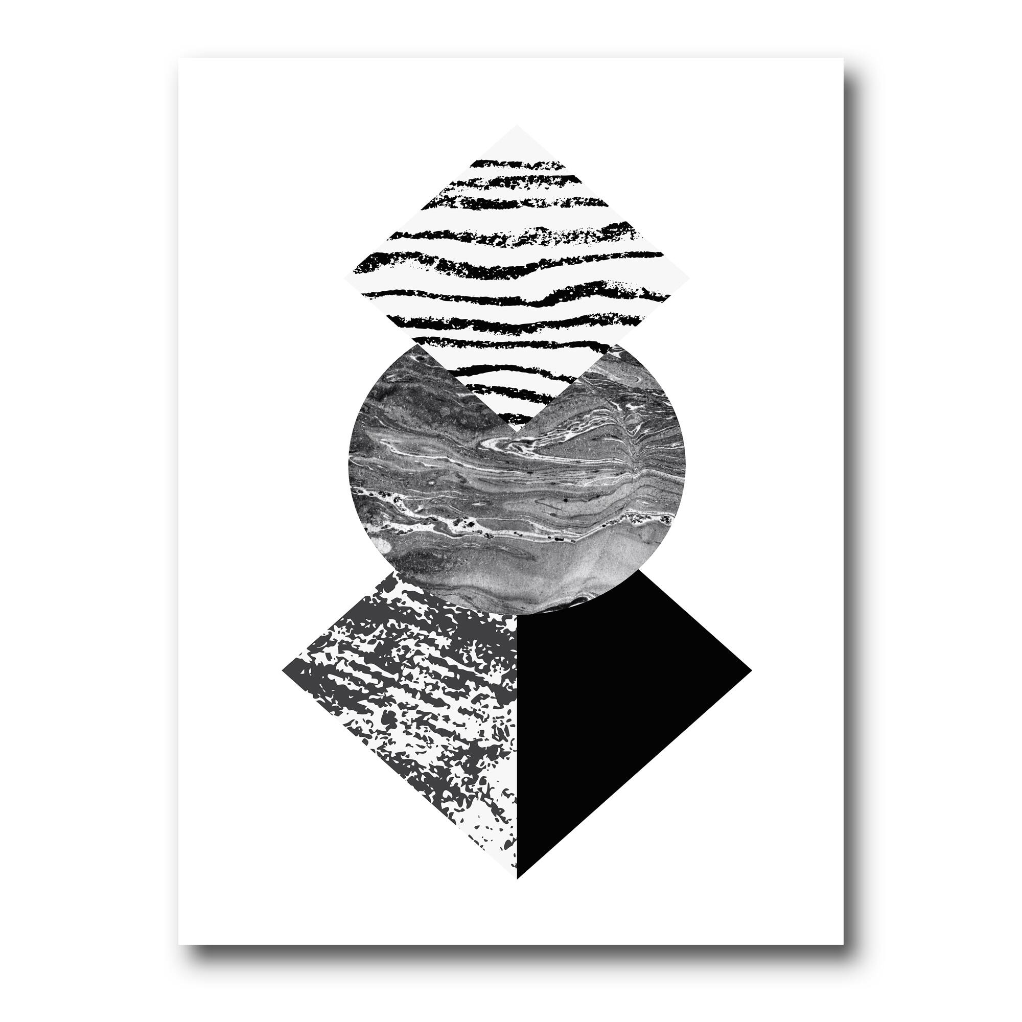 Designart - Tropical Palm Leaf With Abstract Geometry Shapes I
